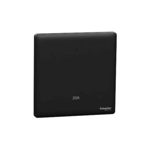 UNICA X 20A 單位雙極開關掣連LED指示燈 (曜石黑)