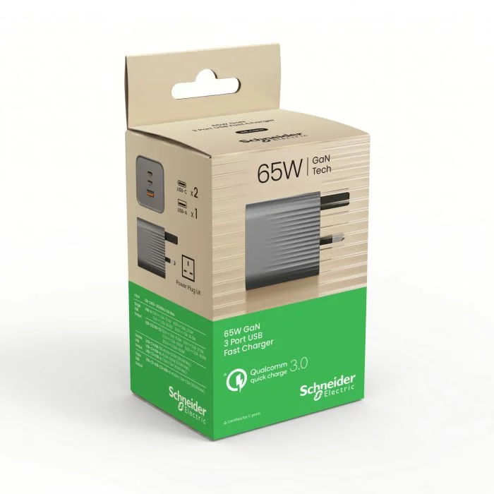 65W GaN 三連接埠 2C+1A USB快速充電器(星隕灰) (TSB652C1A_CG)#USB插蘇 #USB插座 #USB插頭:圖片 11